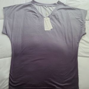 NWT Loose fit gray ombre shirt